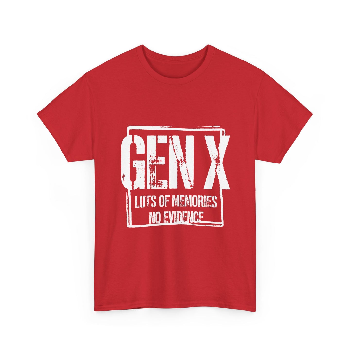 Gen X Tee — "Gen X: Lots of Memories, No Evidence" Vintage Retro Shirt