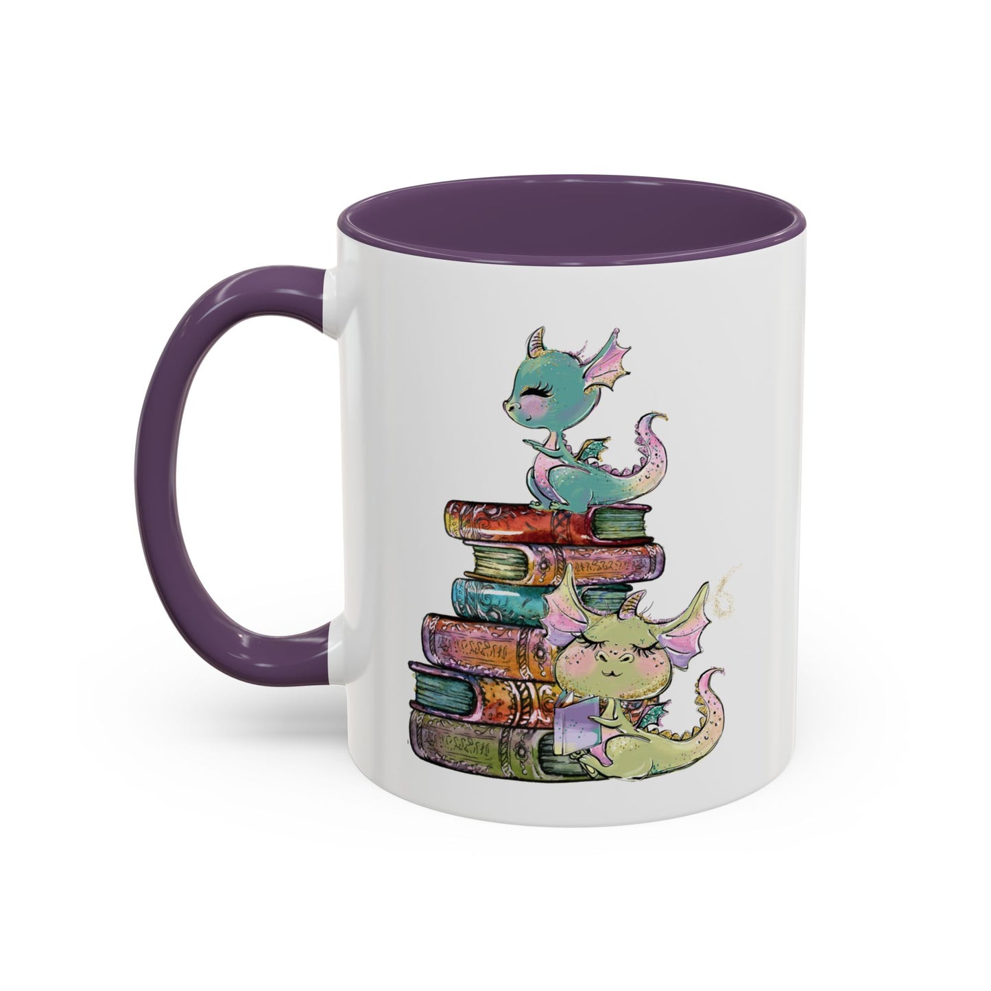 Book Dragons - Accent Coffee Mug (11, 15oz)