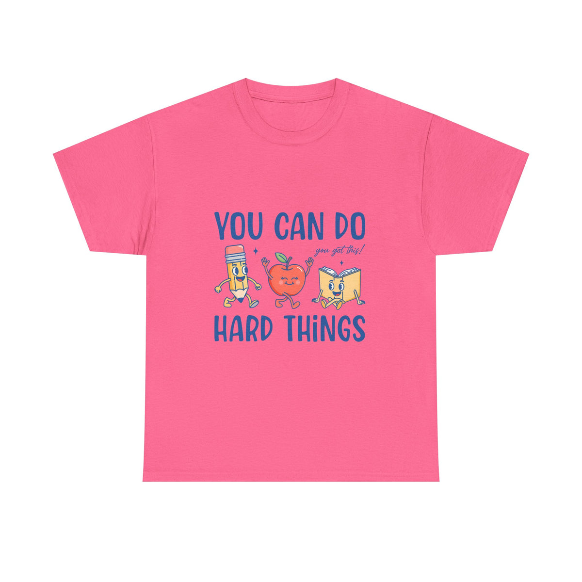 "You Can Do Hard Things" Back to School Tee with Cute Characters