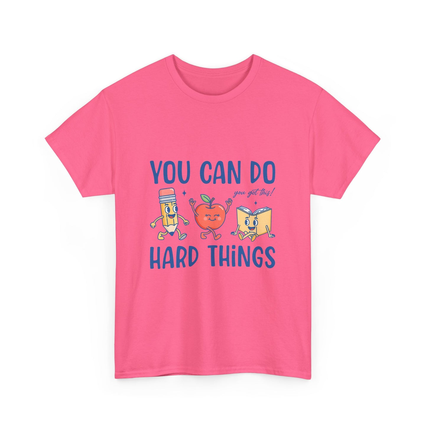 "You Can Do Hard Things" Back to School Tee with Cute Characters