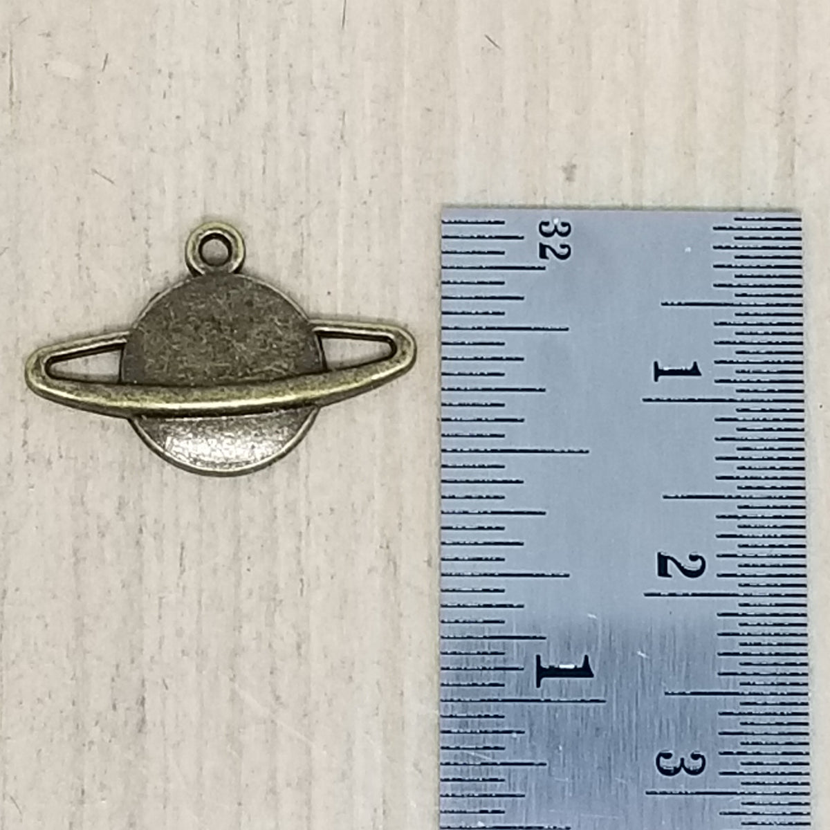 bronze planet charm - lot of 5