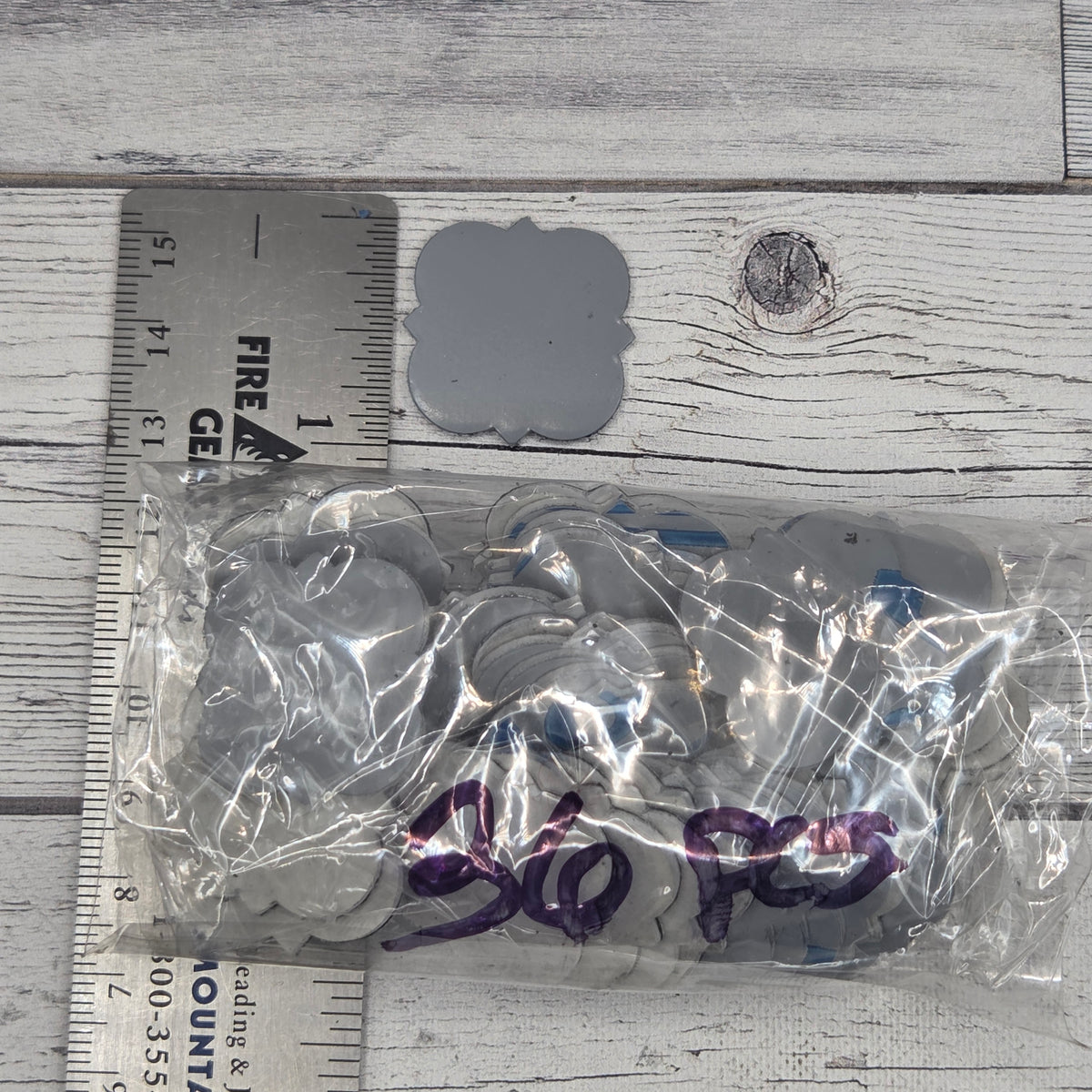 Aluminum plaque 1" 14ga 5 pieces