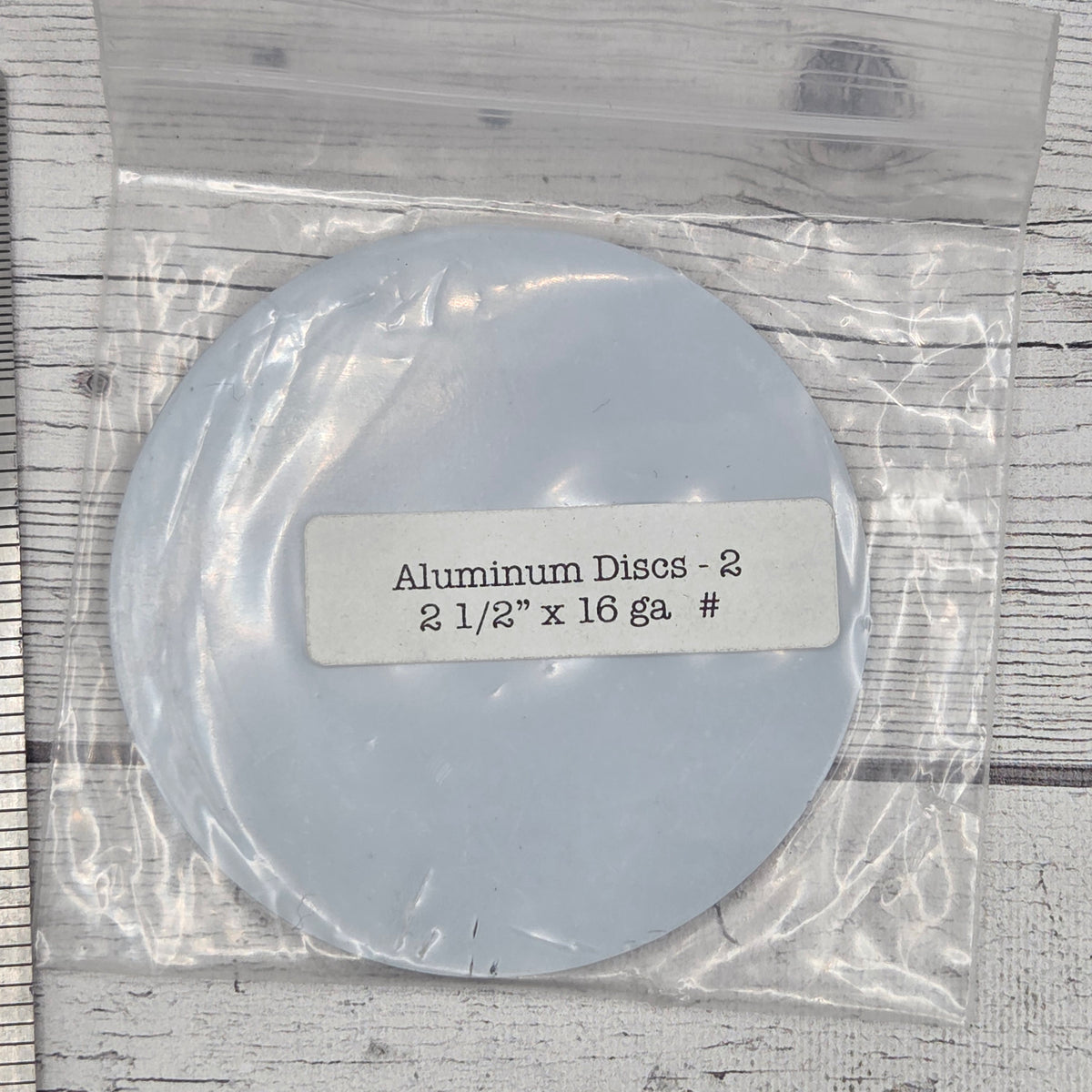 Aluminum round 2 1/2" 16ga 2 pcs