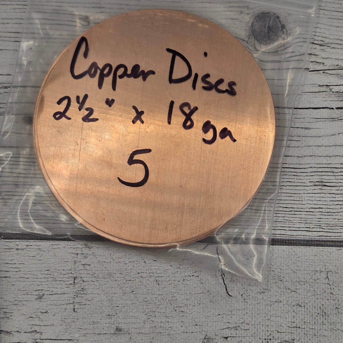Copper round 2 1/2" 18ga 5 pcs (Copy)