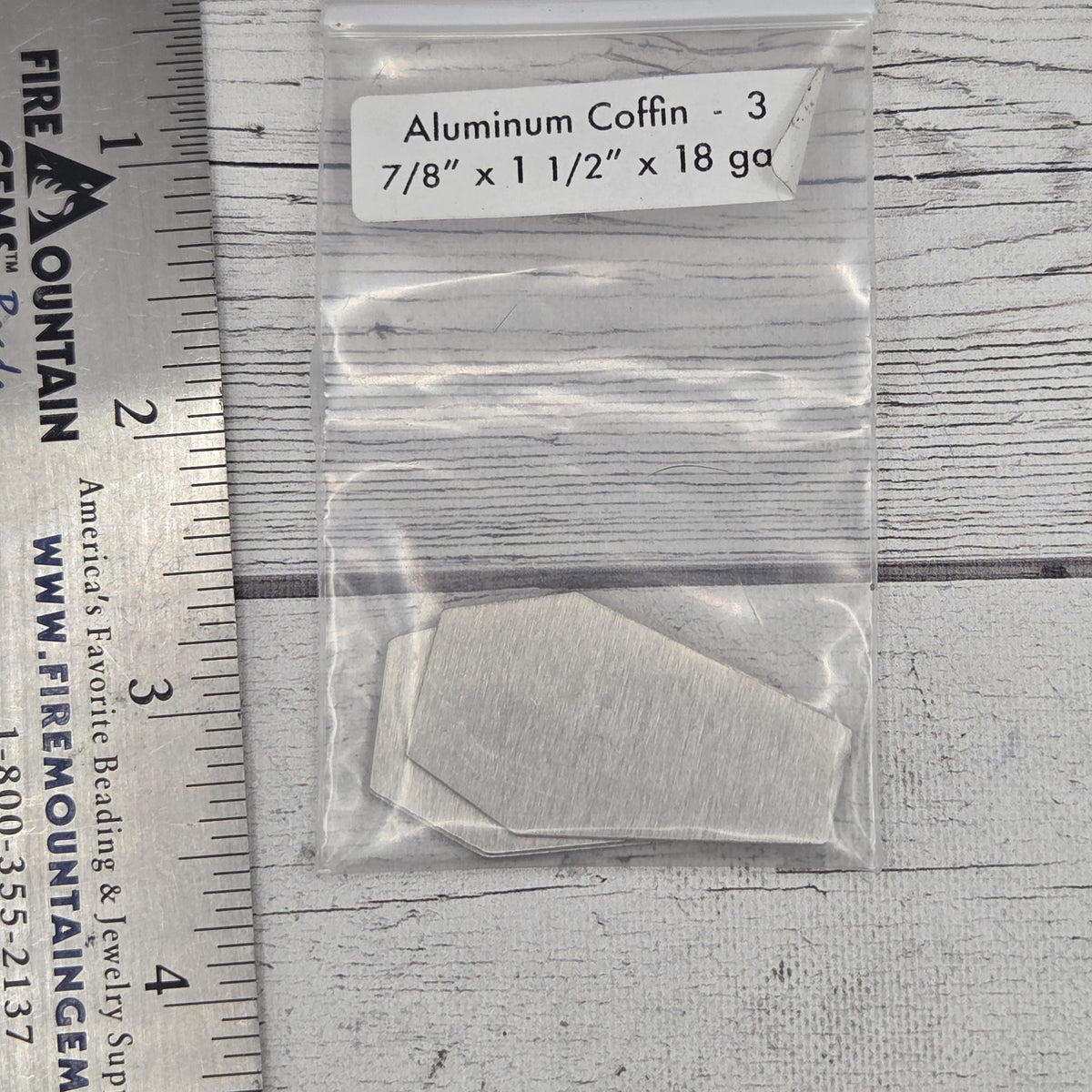 Aluminum Coffin 7/8" x 1 1/2" 18ga 3 pcs