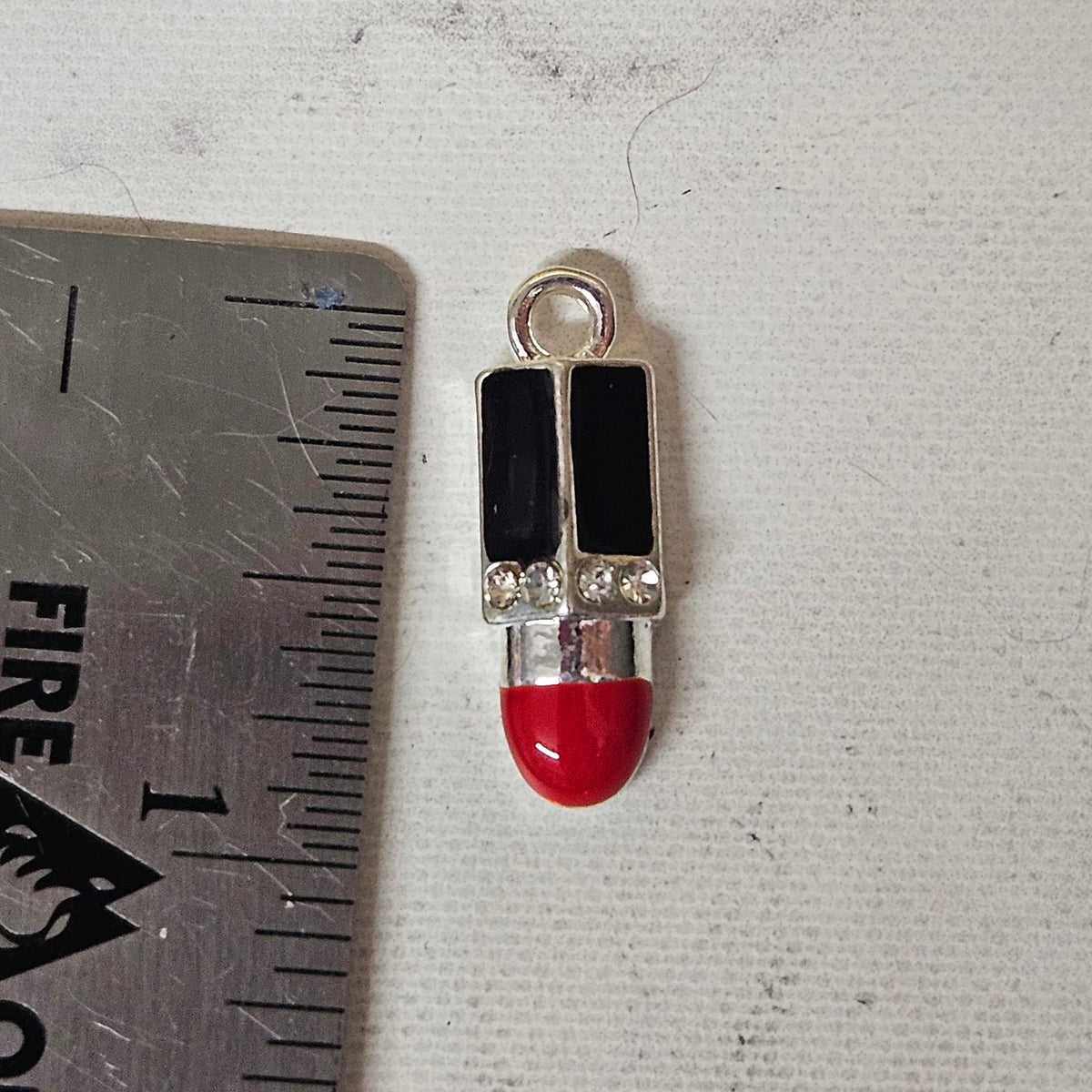 enamel lipstick charm - lot of 5