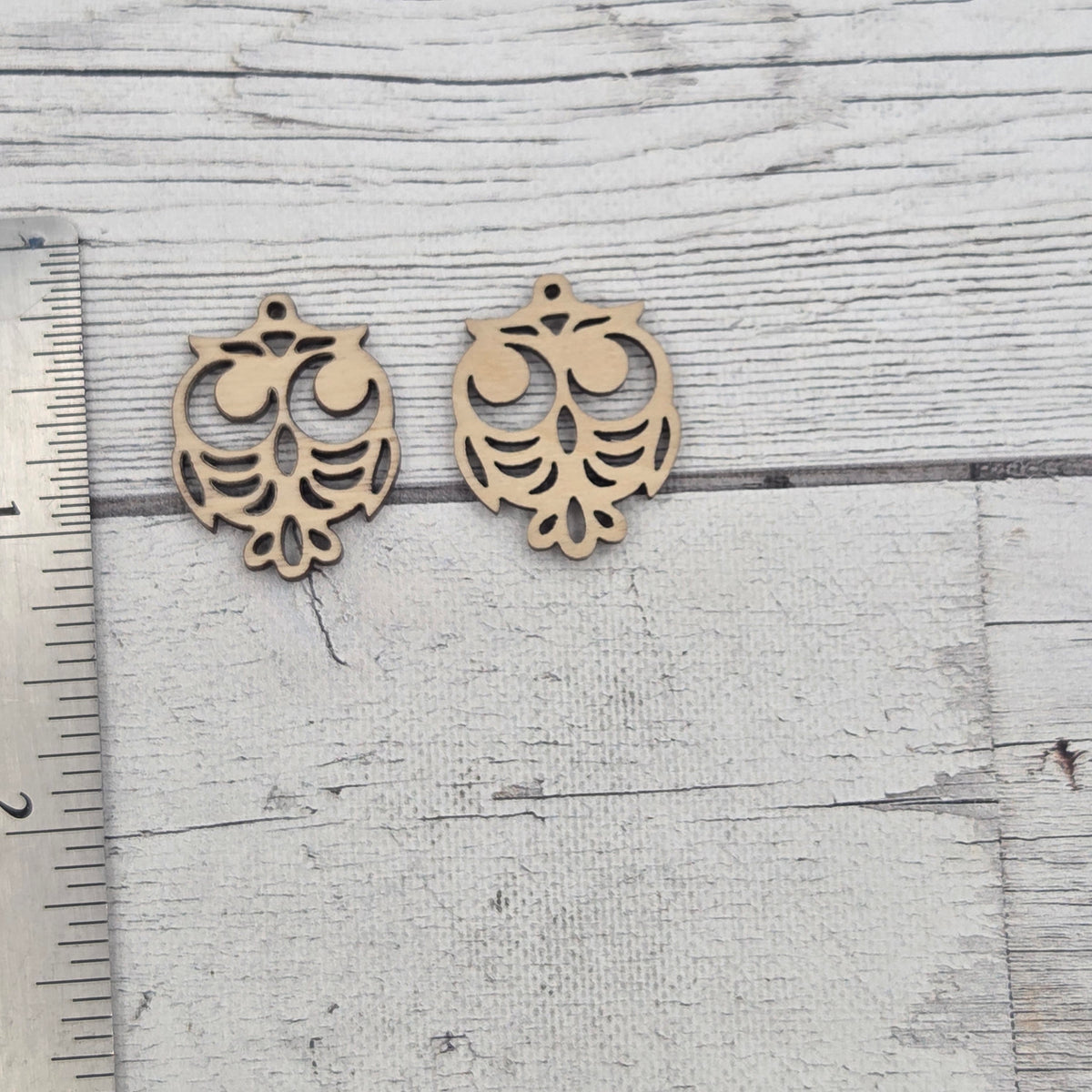 Tiny Owl - Laser cut earring pair