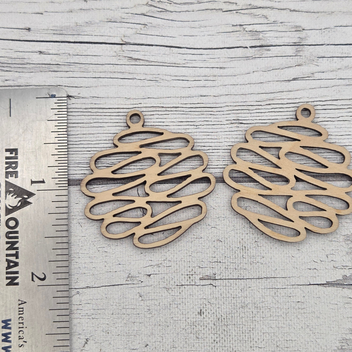 Squiggle Ball - Laser cut earring pair