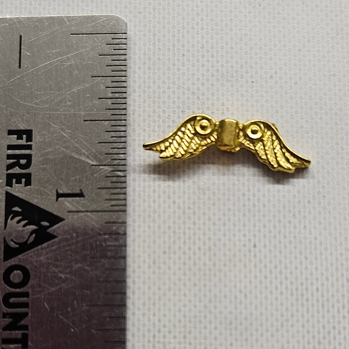Wing Bead charm gold toned - lot of 18