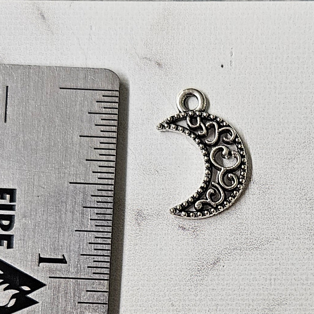 Fancy Moon Charm - lot of 5