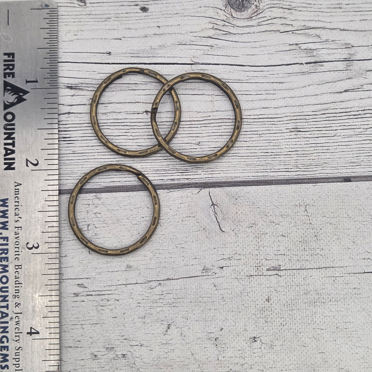 Bronze Split Ring for keychain, 1" - lot of 18