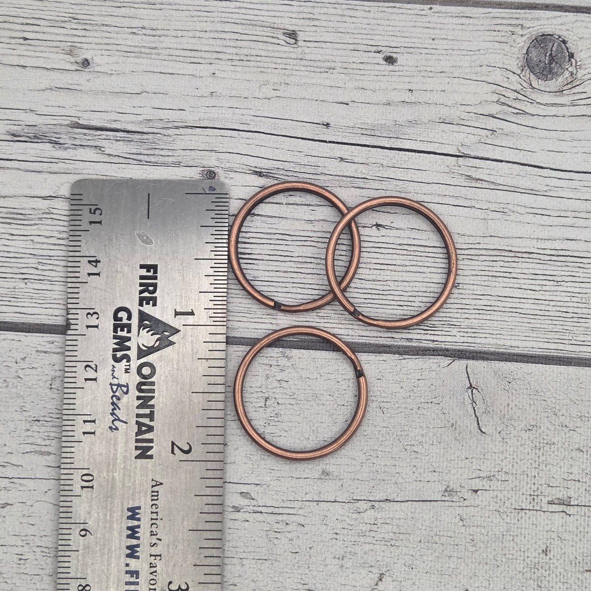 Copper toned split ring lot of 5