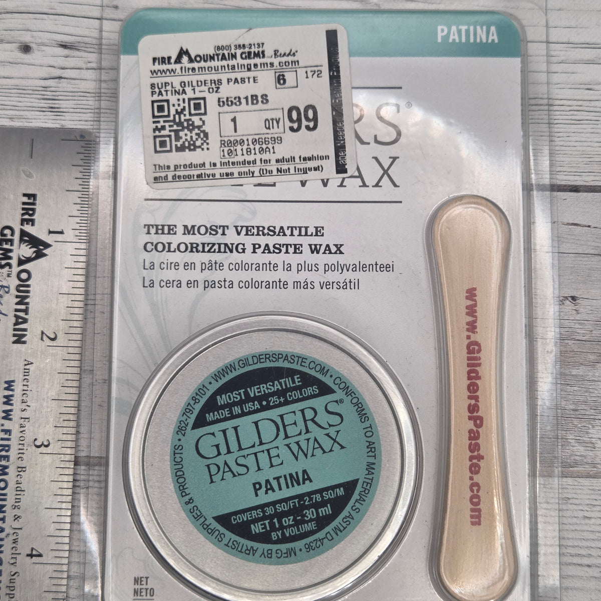 Unopened Guilder's paste - patina color