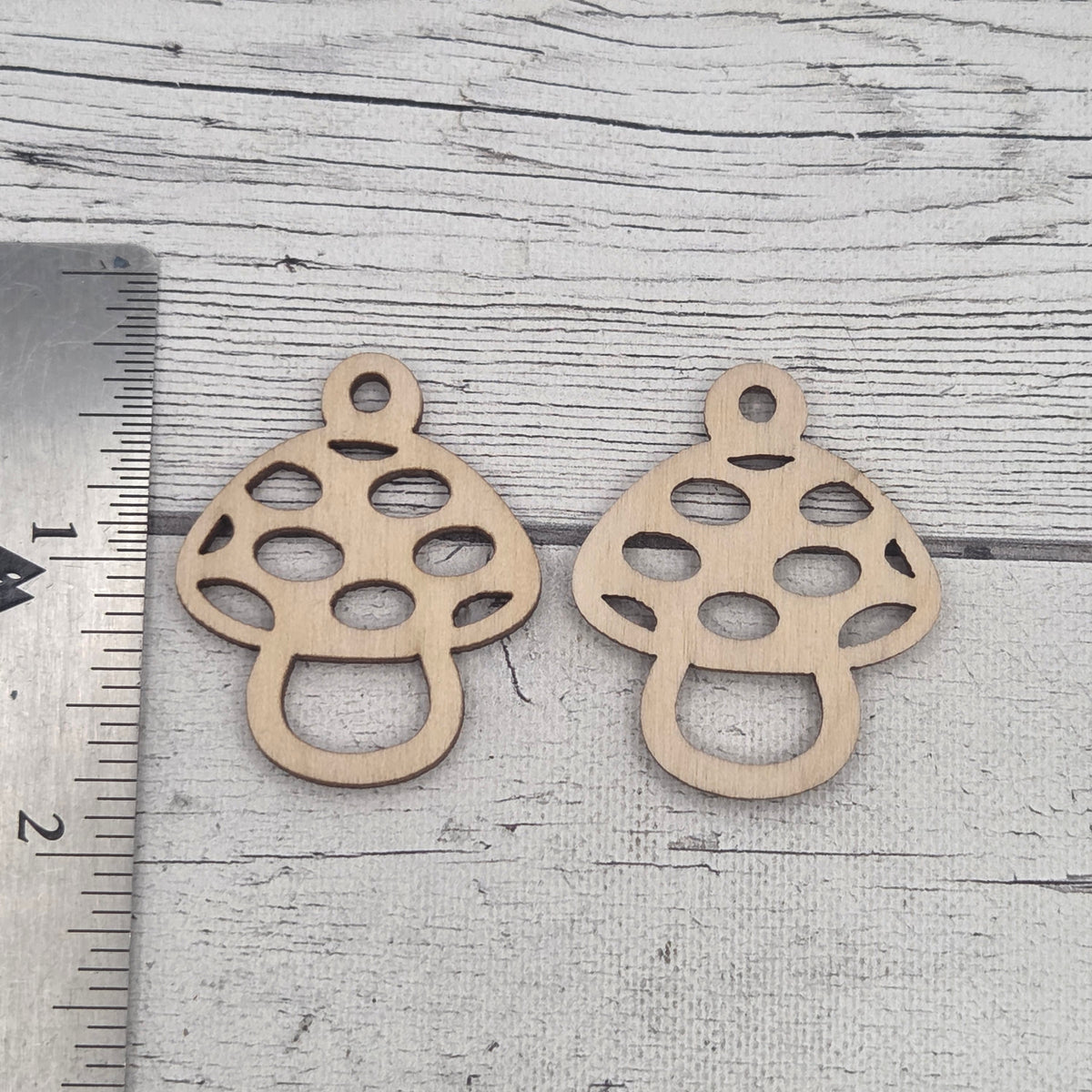 Fat Mushroom - Laser cut earring pair