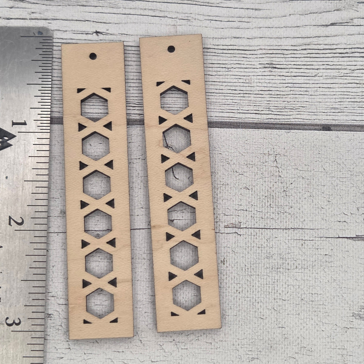 Extra Long Bar - Laser cut earring pair