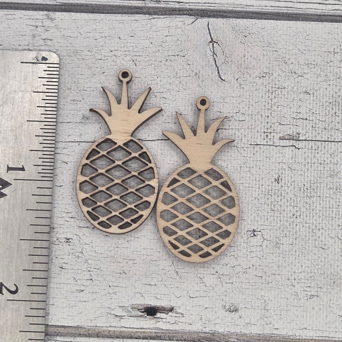 Pineapple - Laser cut earring pair