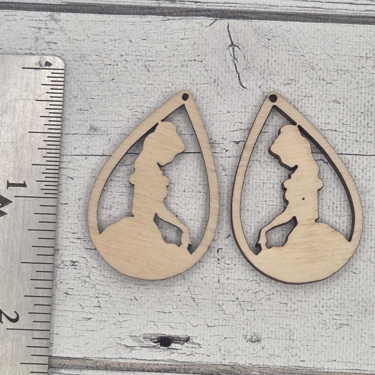 Princess - Laser cut earring pair
