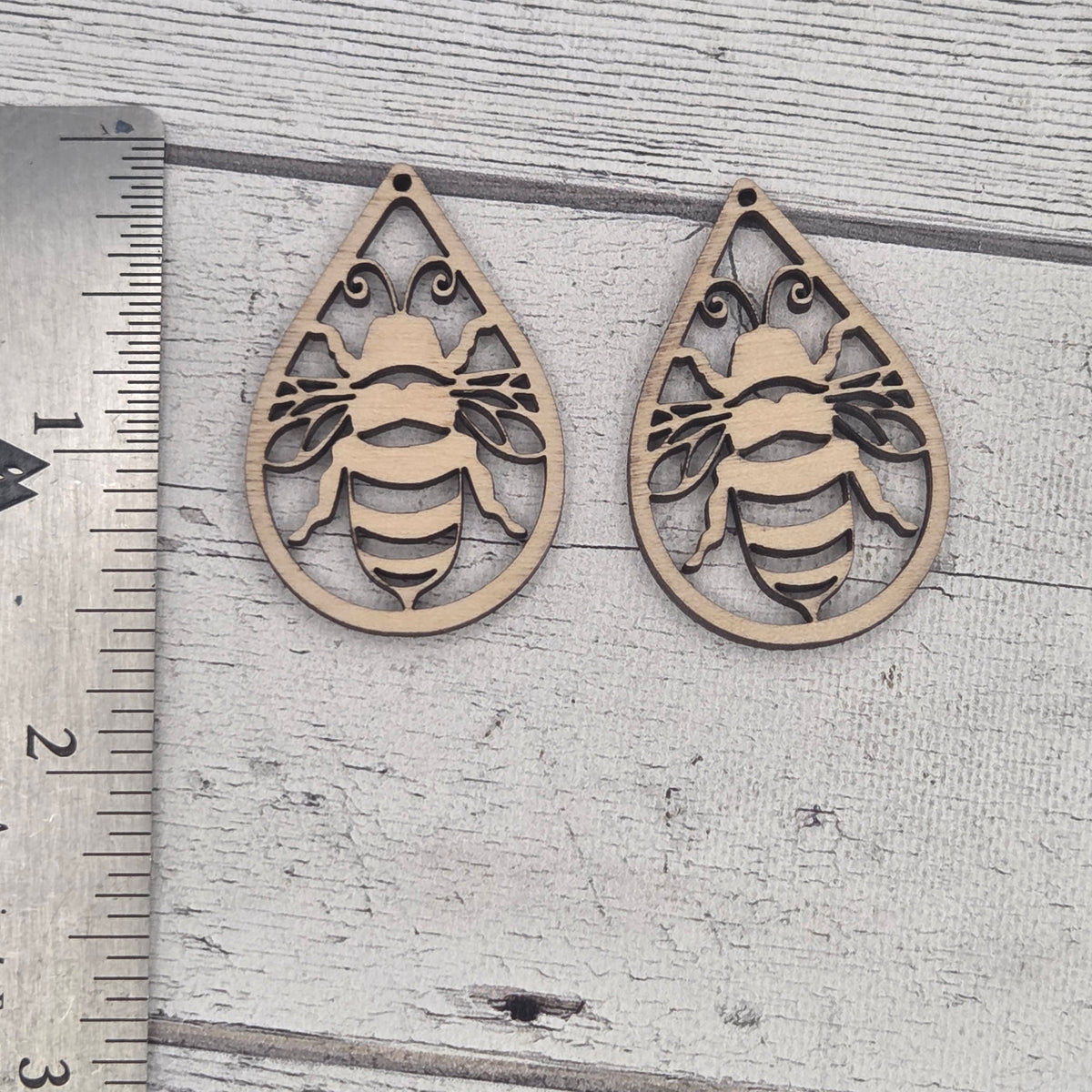 Bee - Laser cut earring pair