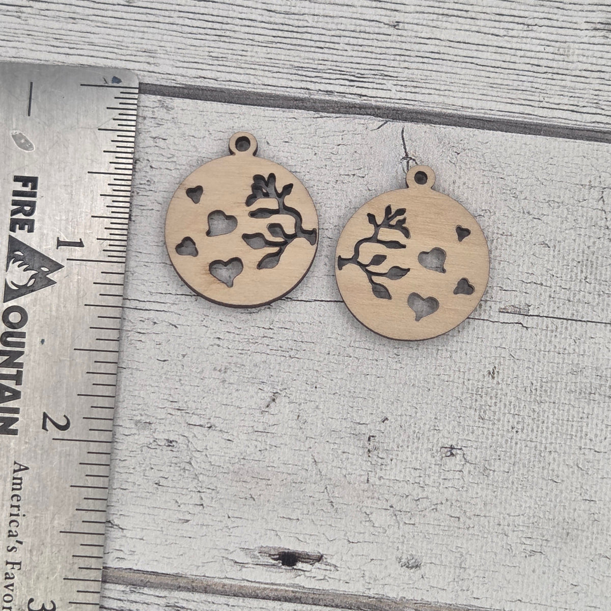 Tree hearts - Laser cut earring pair