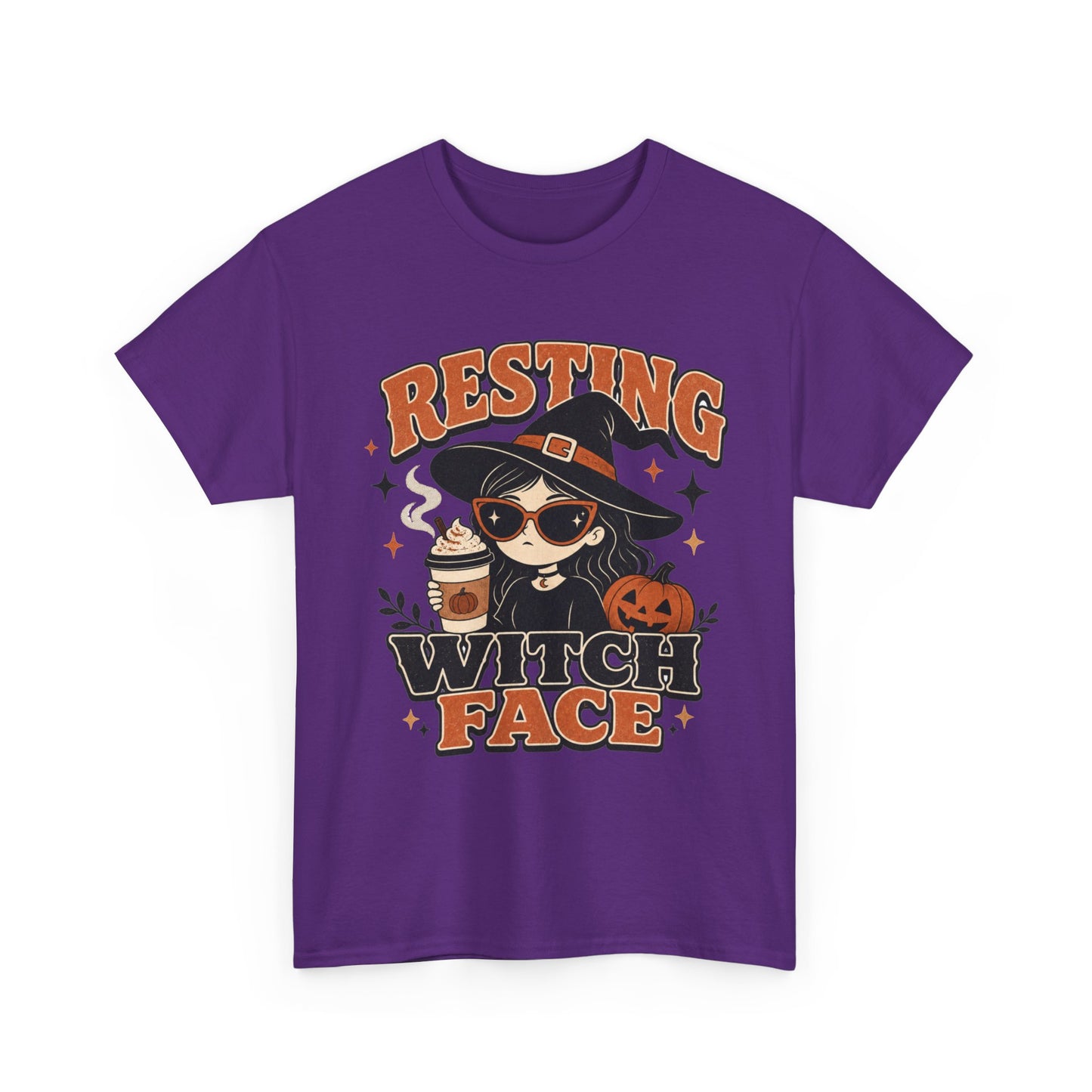 Resting Witch Face T-Shirt – Cute Halloween Witch Coffee Tee