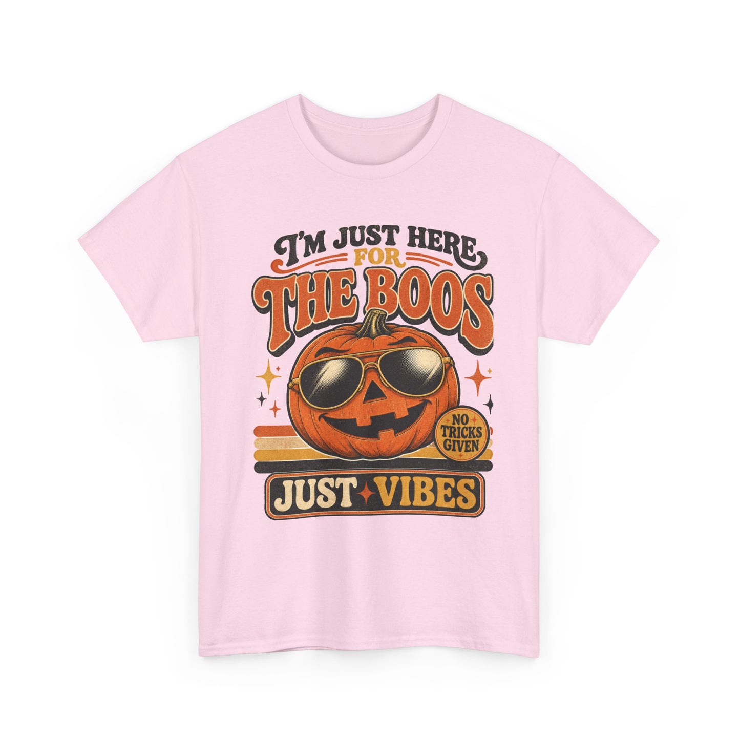Halloween Pumpkin Tee — "I’m Just Here for the Boos" Retro Vibes