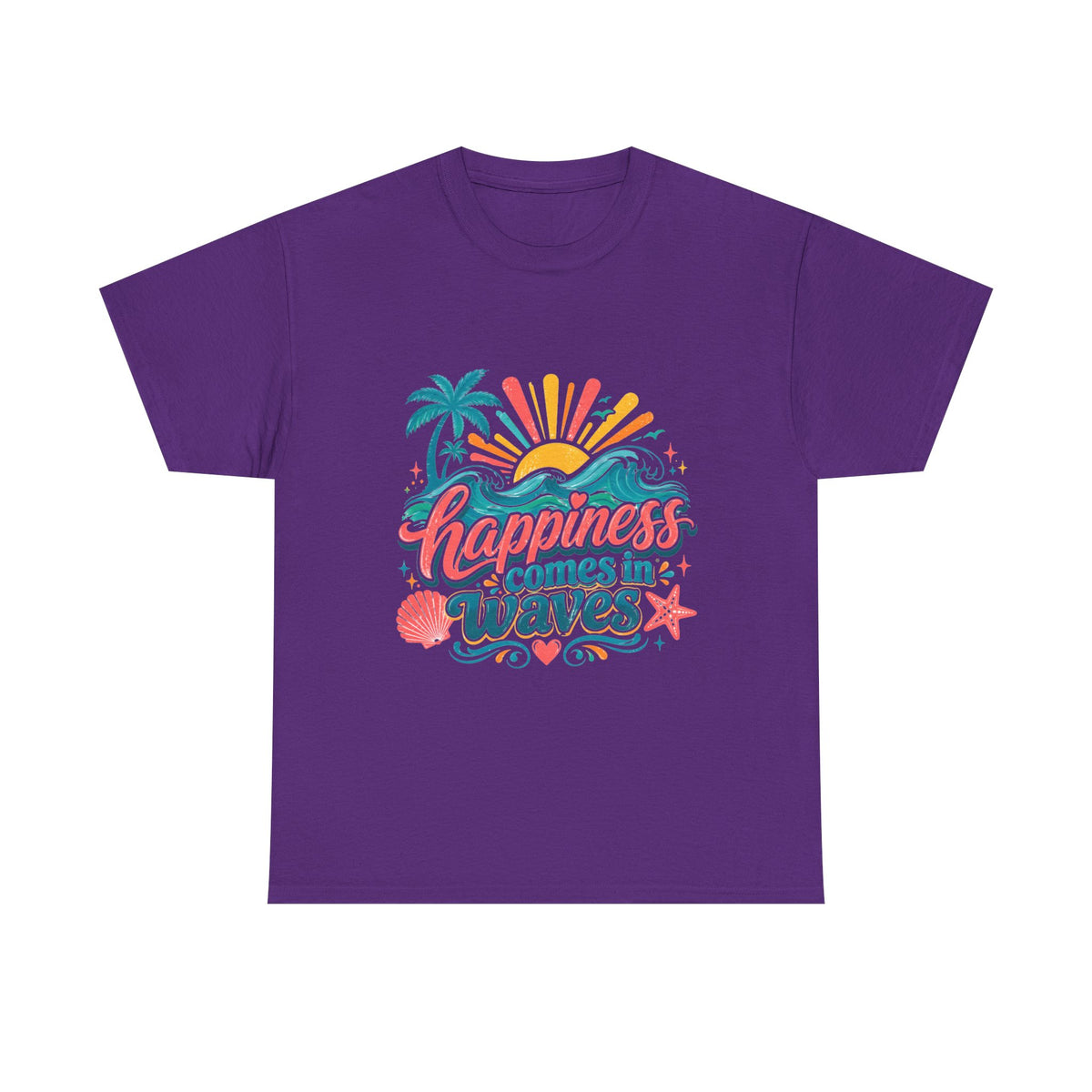Happiness Comes in Waves T-Shirt — Beachy Summer Graphic Tee