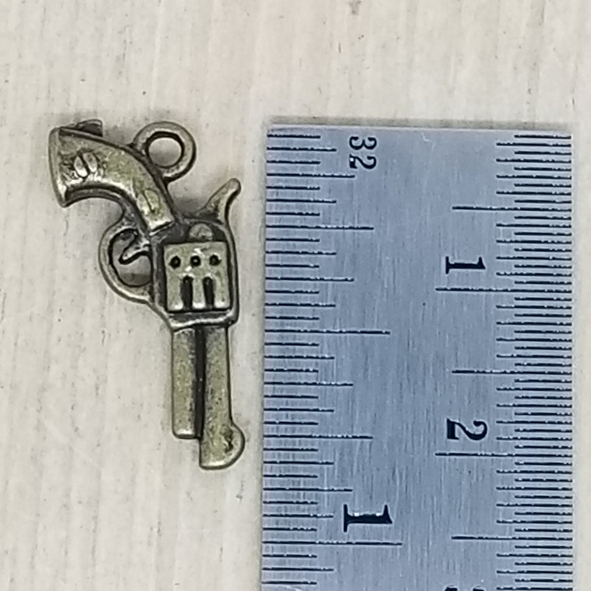 Bronze Pistol Charm - lot of 5
