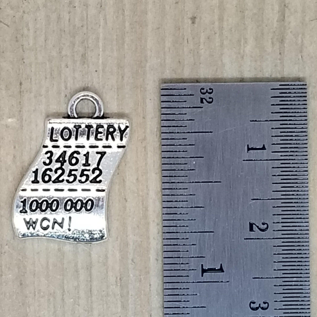 Lottery Ticket Charm - lot of 5