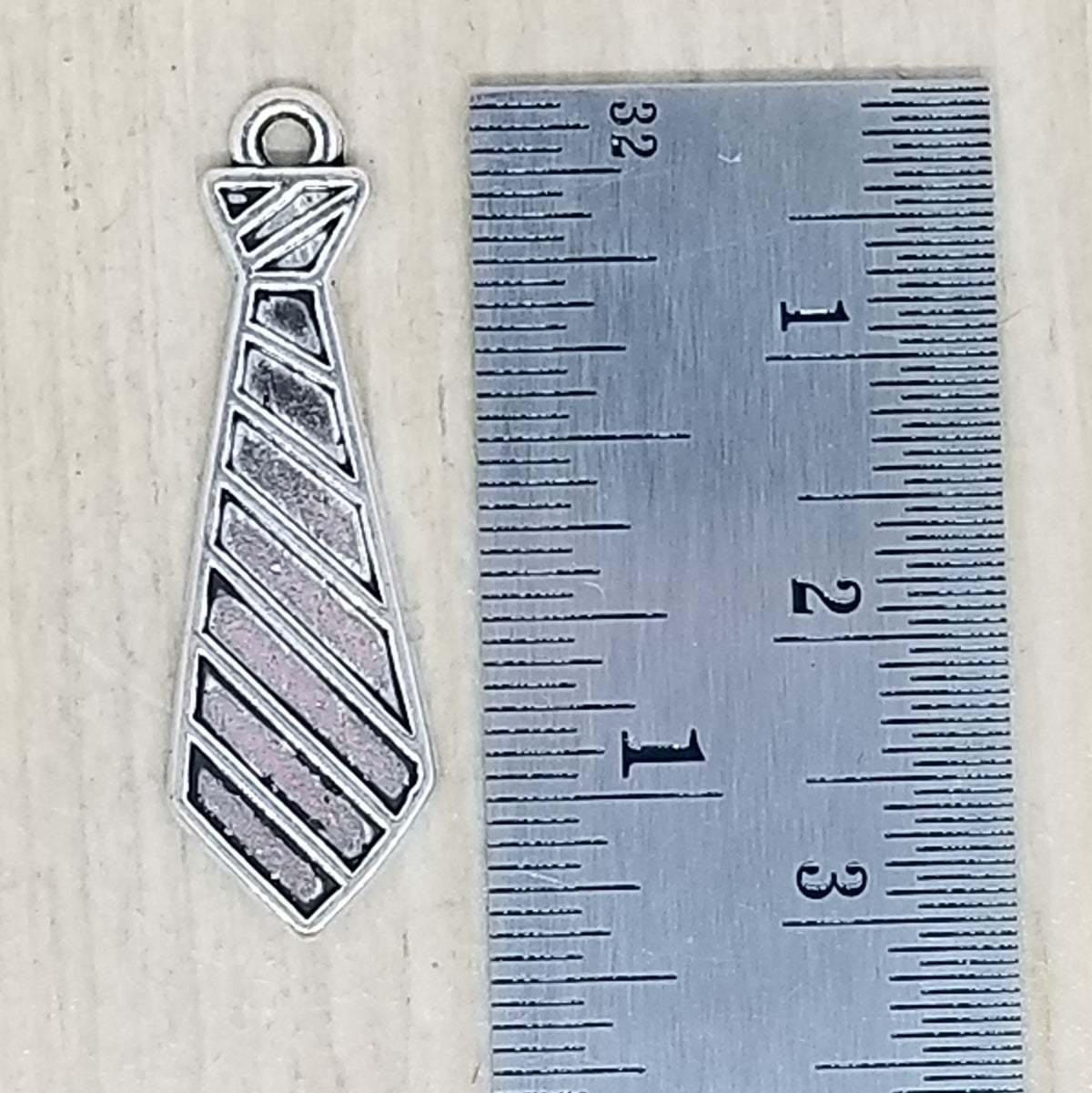 Striped Tie Charm - lot of 10