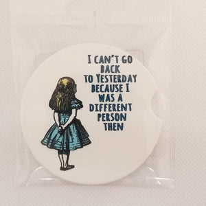 Alice - I can't go back to yesterday-   Sandstone Car coaster