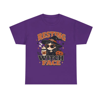 Resting Witch Face T-Shirt – Cute Halloween Witch Coffee Tee