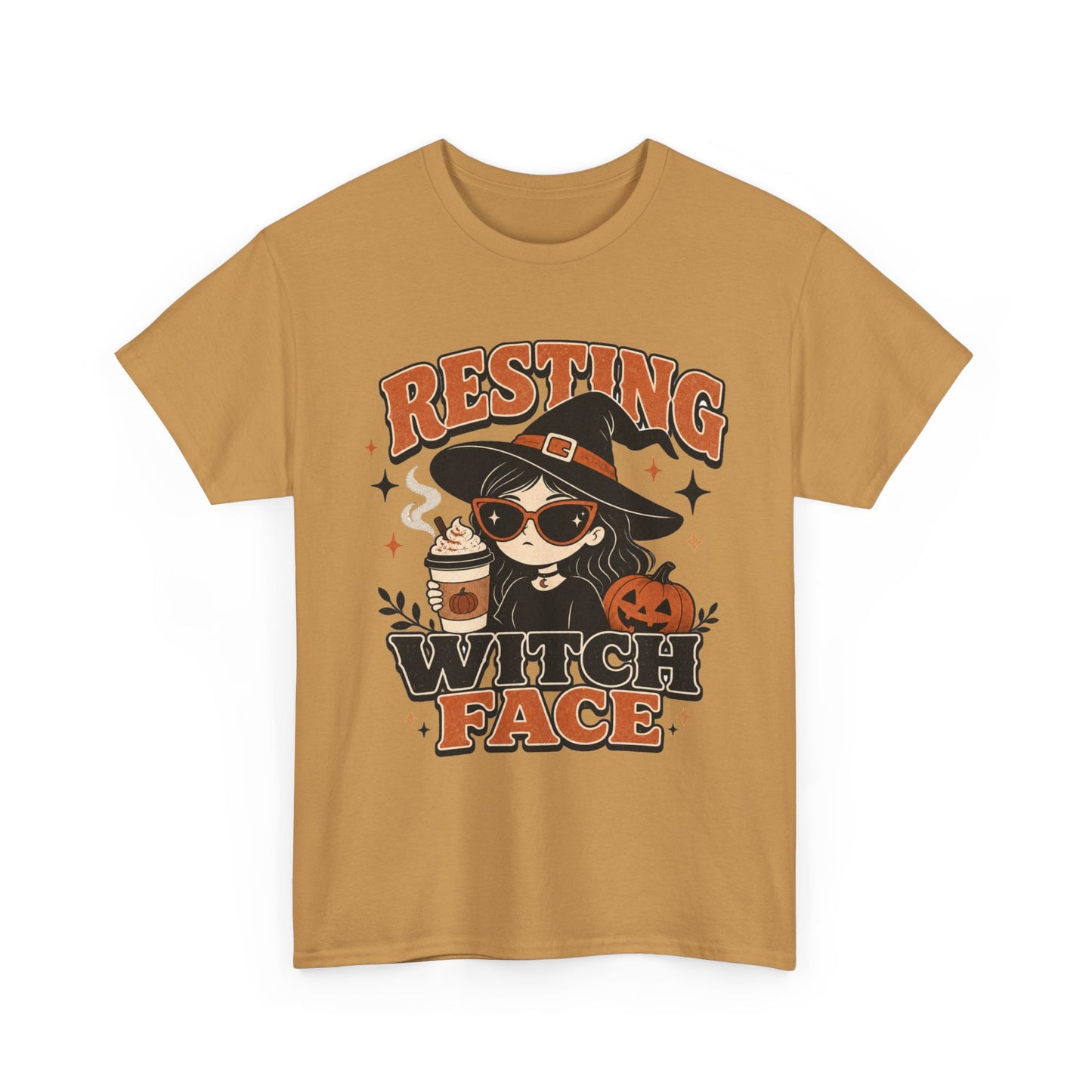 Resting Witch Face T-Shirt – Cute Halloween Witch Coffee Tee