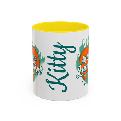 Accent Coffee Mug — "My Energy Is a Luxury Item" Heart Design