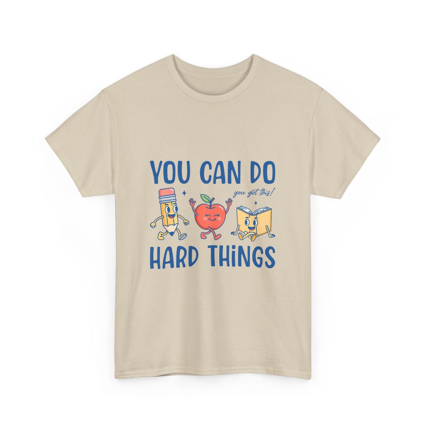 "You Can Do Hard Things" Back to  School Tee with Cute Characters