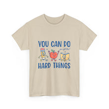 "You Can Do Hard Things" Back to  School Tee with Cute Characters