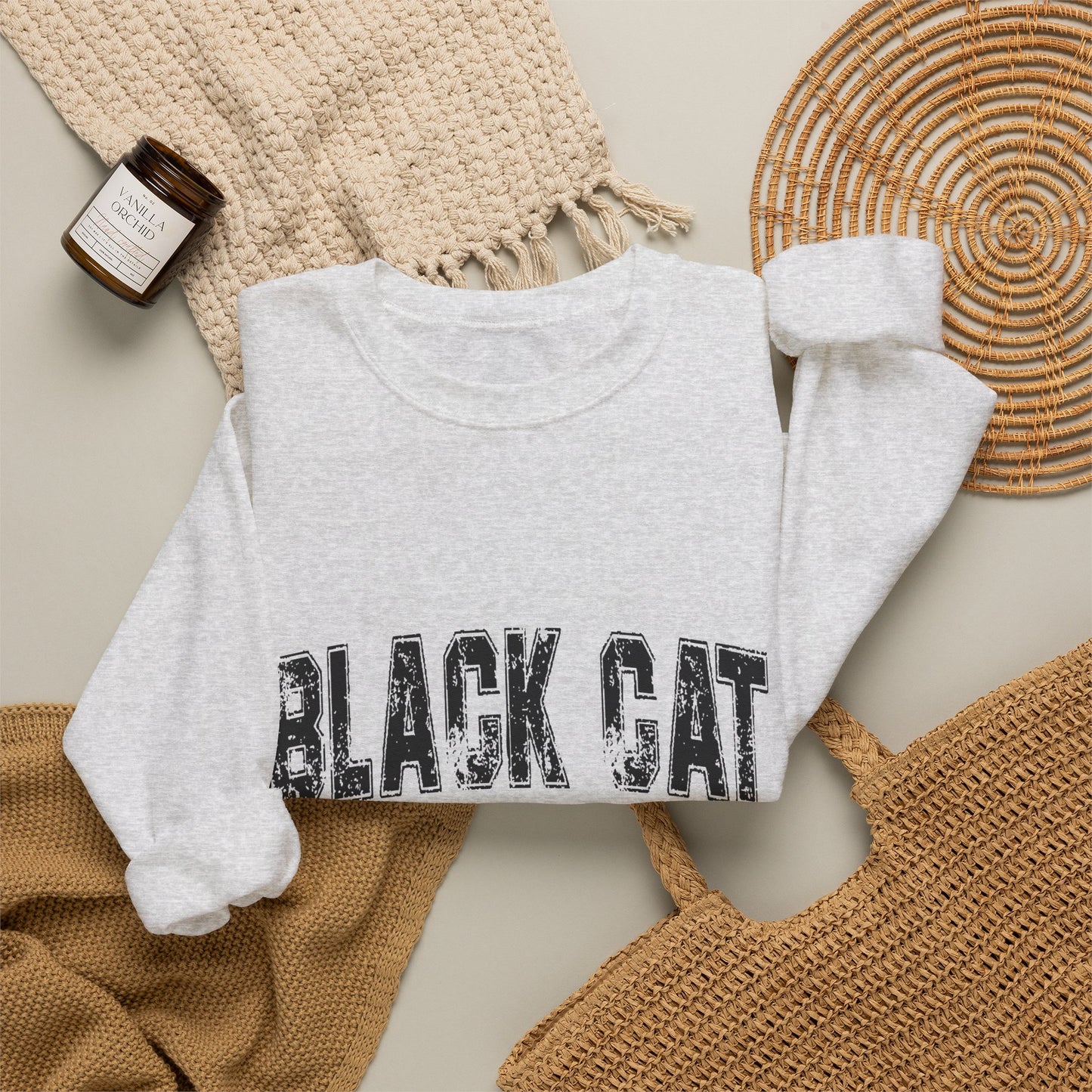 Black Cat Energy Crewneck Sweatshirt