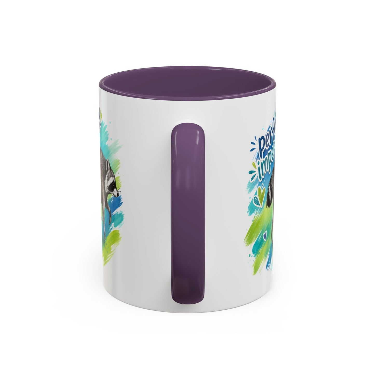 Customizable Perfectly Imperfect Raccoon Accent Coffee Mug - 11/15oz