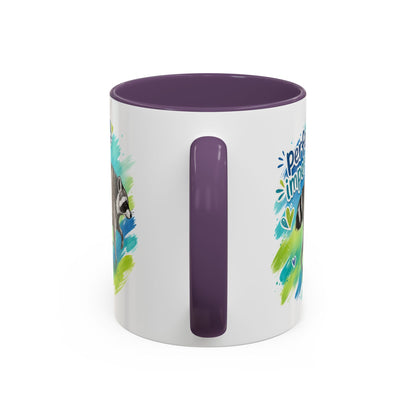 Customizable Perfectly Imperfect Raccoon Accent Coffee Mug - 11/15oz
