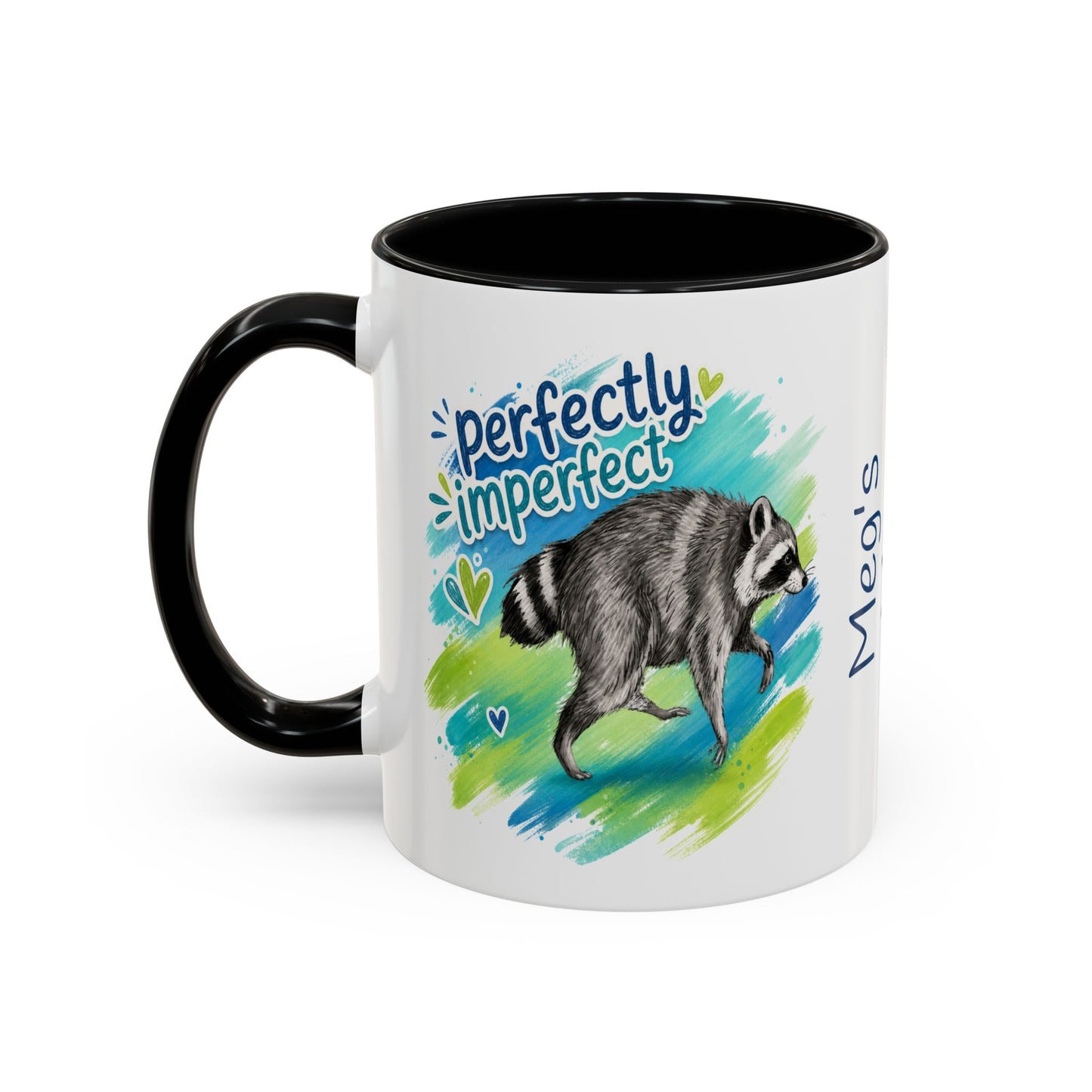 Perfectly Imperfect Raccoon Accent Coffee Mug (Personalizable) - 11/15oz