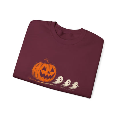 Halloween Pumpkin & Ghosts Crewneck Sweatshirt