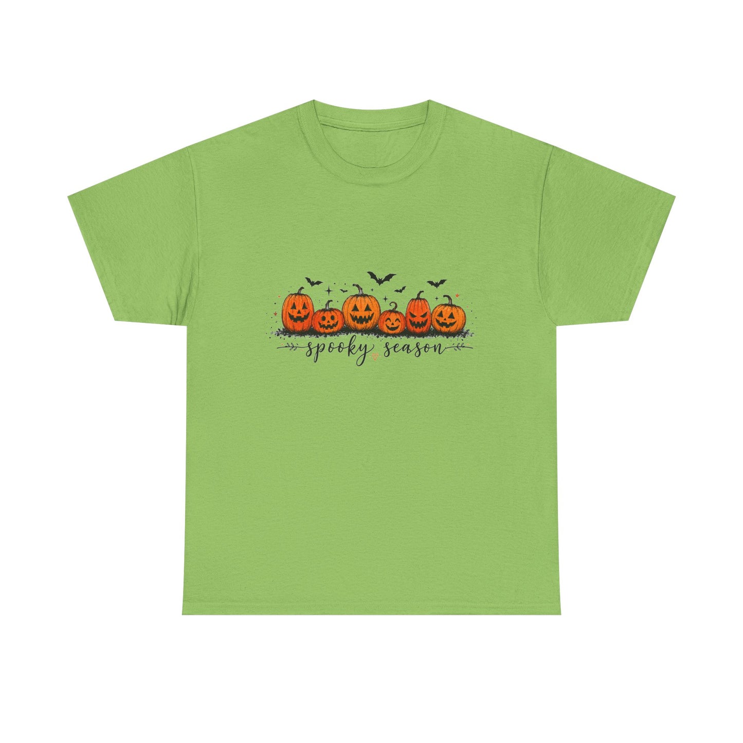 Spooky Season Pumpkin Tee — Cute Jack-o'-Lanterns & Bats Halloween T-Shirt