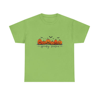 Spooky Season Pumpkin Tee — Cute Jack-o'-Lanterns & Bats Halloween T-Shirt