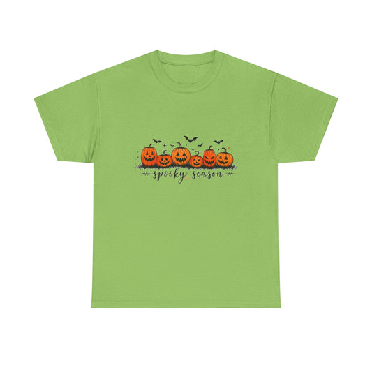 Spooky Season Pumpkin Tee — Cute Jack-o'-Lanterns & Bats Halloween T-Shirt