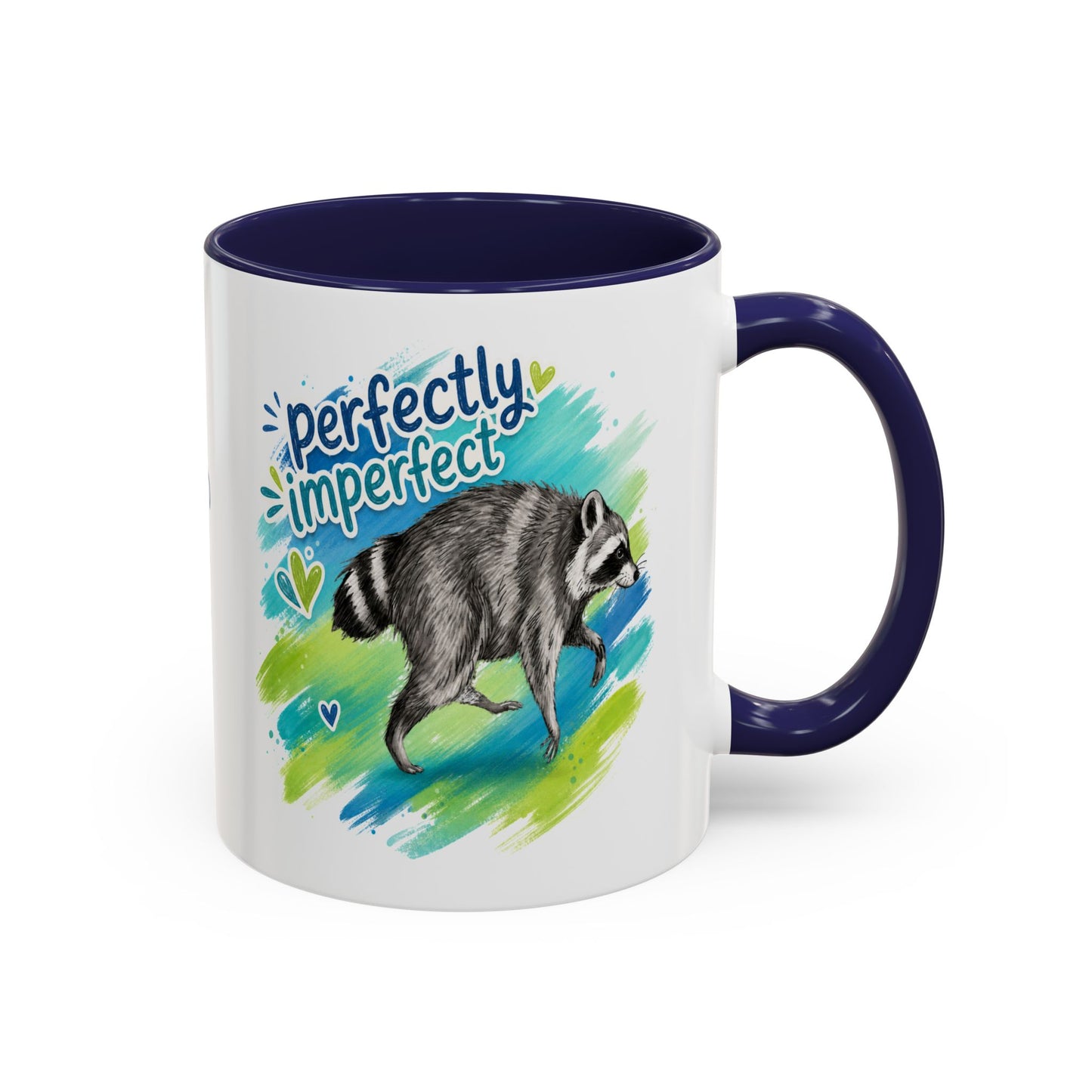 Perfectly Imperfect Raccoon Accent Coffee Mug (Personalizable) - 11/15oz