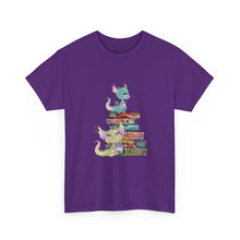Book Dragon T-Shirt — Cute Book Stack Dragons Reading Tee