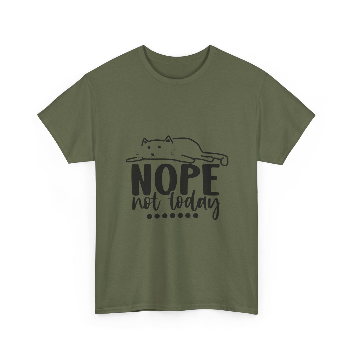 Nope Not Today Cat Tee — Cute Lazy Cat Graphic T‑Shirt