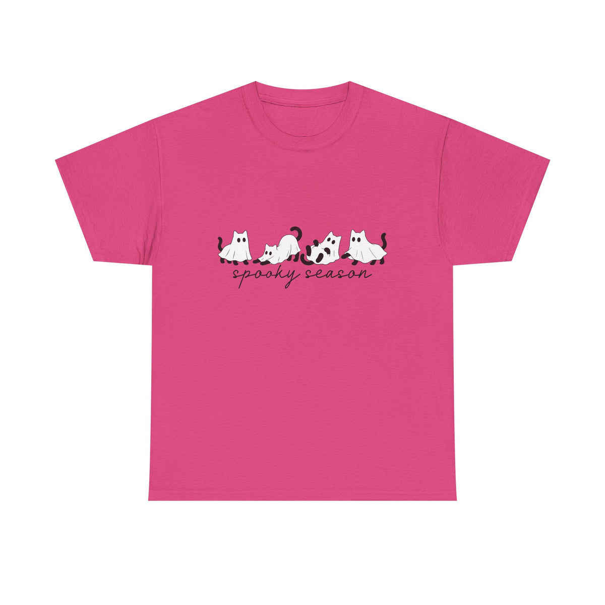 Spooky Season Cat Tee — Cute Ghost Cats "spooky season" Halloween Shirt