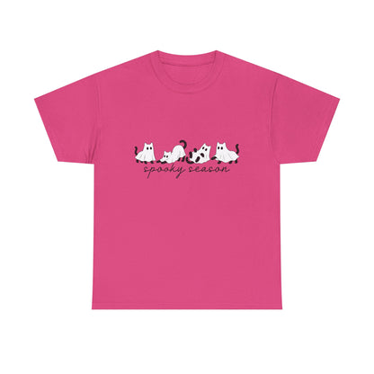 Spooky Season Cat Tee — Cute Ghost Cats "spooky season" Halloween Shirt