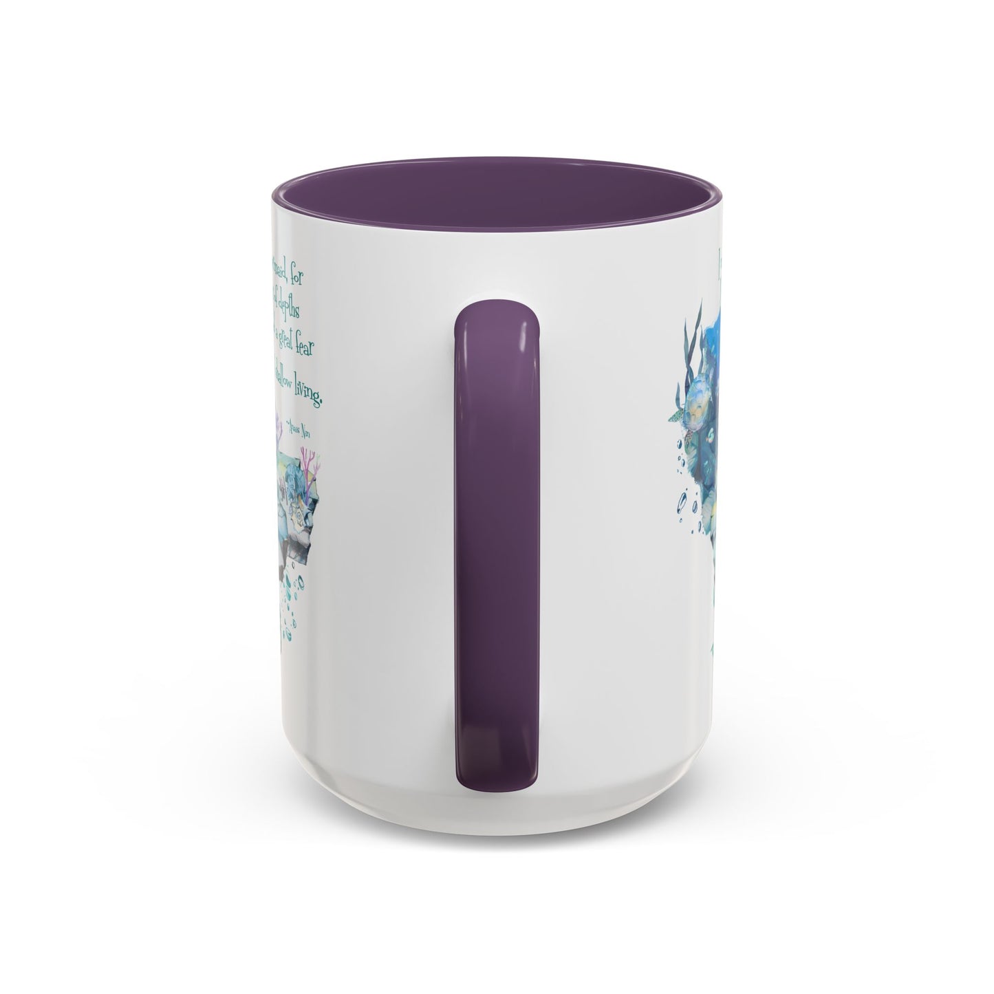 Customizable Mermaid Quote Accent Coffee Mug — Inspirational Ocean Art 11/15oz