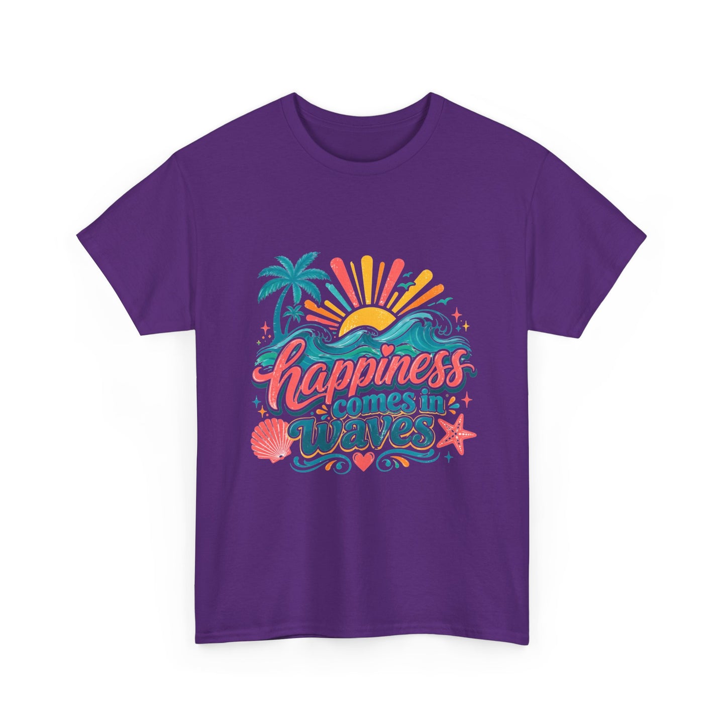Happiness Comes in Waves T-Shirt — Beachy Summer Graphic Tee
